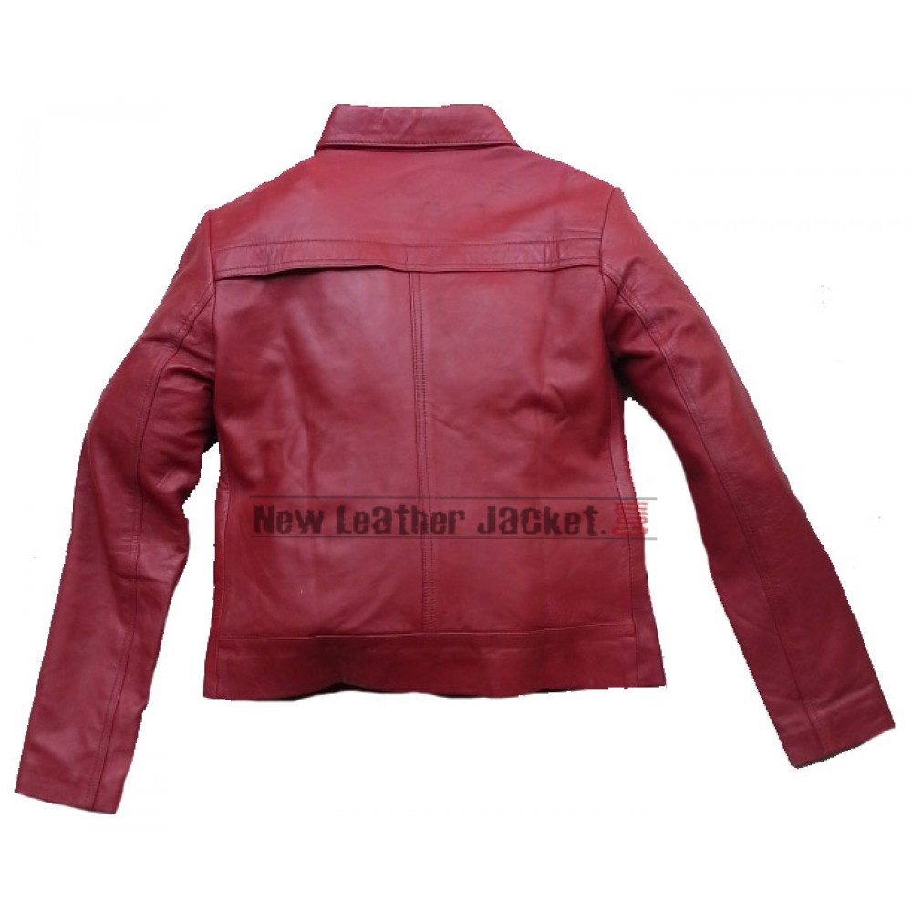 Red once upon a time leather jacket emma swan jacket